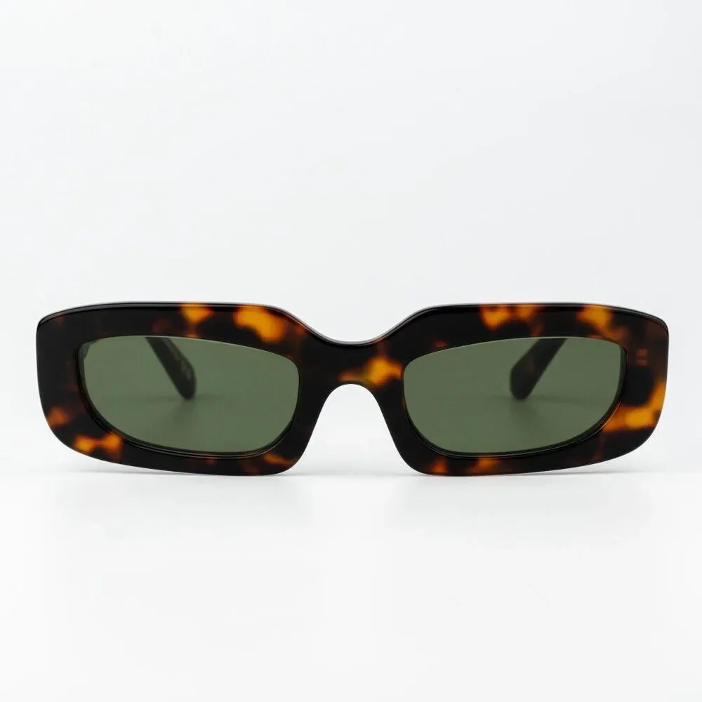 Off-White RENTON Men Sunglasses Havana Green Rectangle OERI13C RENTON 6055